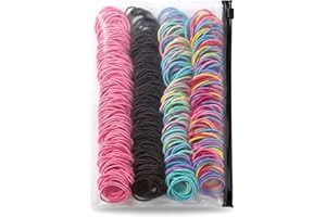 500 Pcs Girls Hair Ties Colorful Small Elastic Rubber Hair Bands Soft No Damage Ponytail Holders