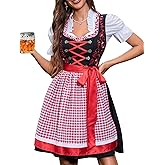 Abaowedding Women's German Dirndl Dress Oktoberfest Carnival Costumes Bavarian