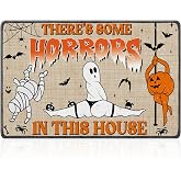 InIsaJace Theres Some Horrors in This House Doormat, Halloween Door Mat Rugs Decor Non Slip, Funny Decorative Entrance Front Mat Outdoor Rugs Front Porch (16 X 28 Inches)