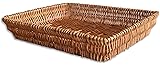 Rurality Empty Gift Basket to Fill Chocolate Nuts Coffee Cookies,Wicker Silverware Tray Basket for Breads Kitchen Drawer,Large