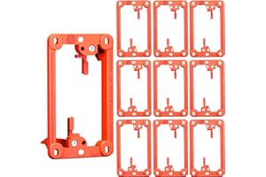 BEST MOUNTS BestMounts Low Voltage Mounting Bracket 1 Gang, 10 Pack for Single Gang Wall Plate, Telephone Wires, Network Cables, HDMI, Coaxial, Speaker Cables - Low Voltage Box Cable Wall Plate Bracket, Mud Ring