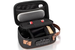 KIBAGA Discrete Smell Proof Odorless Bag With Easy Use Combination Lock - The Perfect Stash Container, Medicine Box And Storage Case For Your Accessories That Blocks Out Smells And Strong Odors