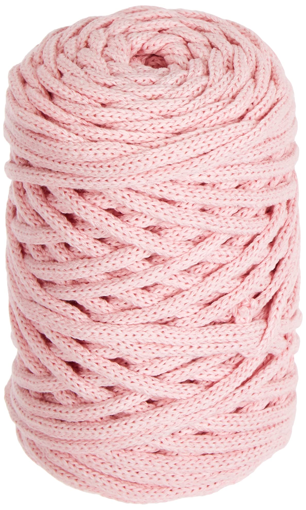 Rayher Braidy Recycling Yarn for Craft, Floristry and Decorations, 4 mm, approx. 60 m, rose, 42010270