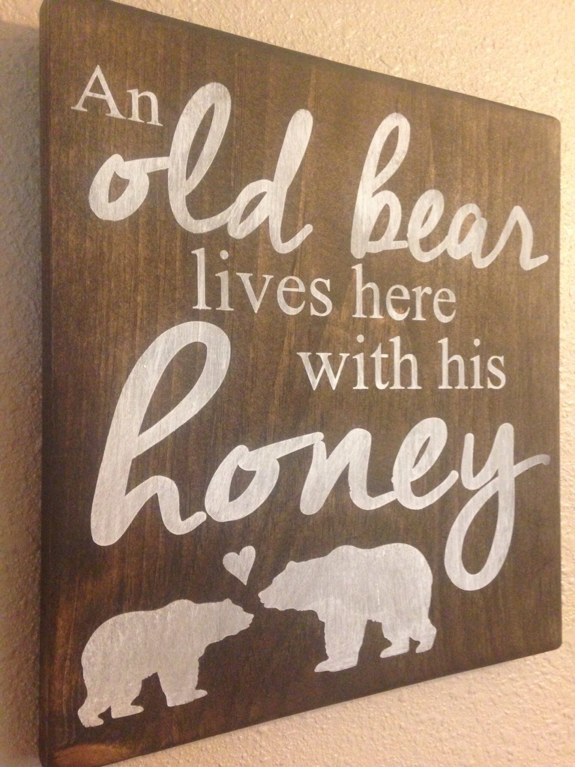 Buy Olga212Patrick An old bear lives here with his honey Printed wood