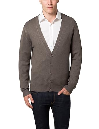 Lower East Herren Strickjacke mit Knopfleiste, in verschiedenen Farben