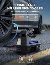 AstroAI Tyre Inflator Air Compressor 12V DC 35LPM Auto-Stop Digital Gauge view 4