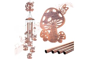 SRDJXY Mushroom Wind Chimes Outdoor Mushroom Gifts for Women Mom Men Dad Unique Birthday Gifts Metal WindChimes for Outside/Indoors, Patio, Lawn, Yard, Home Decor, Outdoor Decor, Garden Decorations