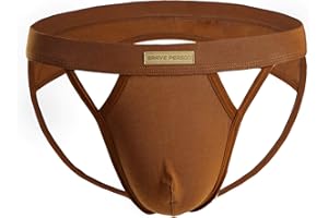 BRAVE PERSON Jock Straps for Mens Thong Underwear Cotton Stretch Sport Jockstrap Athletic Supporters