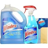 Windex Original Glass Cleaner, 1 32oz spray bottle + 128oz Refill