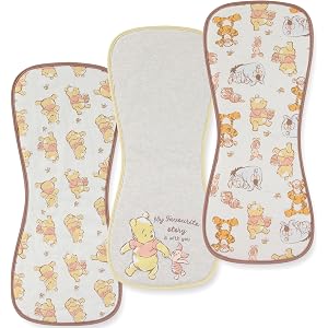 Disney Baby Winnie the Pooh Burp Cloths 3 Pack 20" x 10" Burping Rags