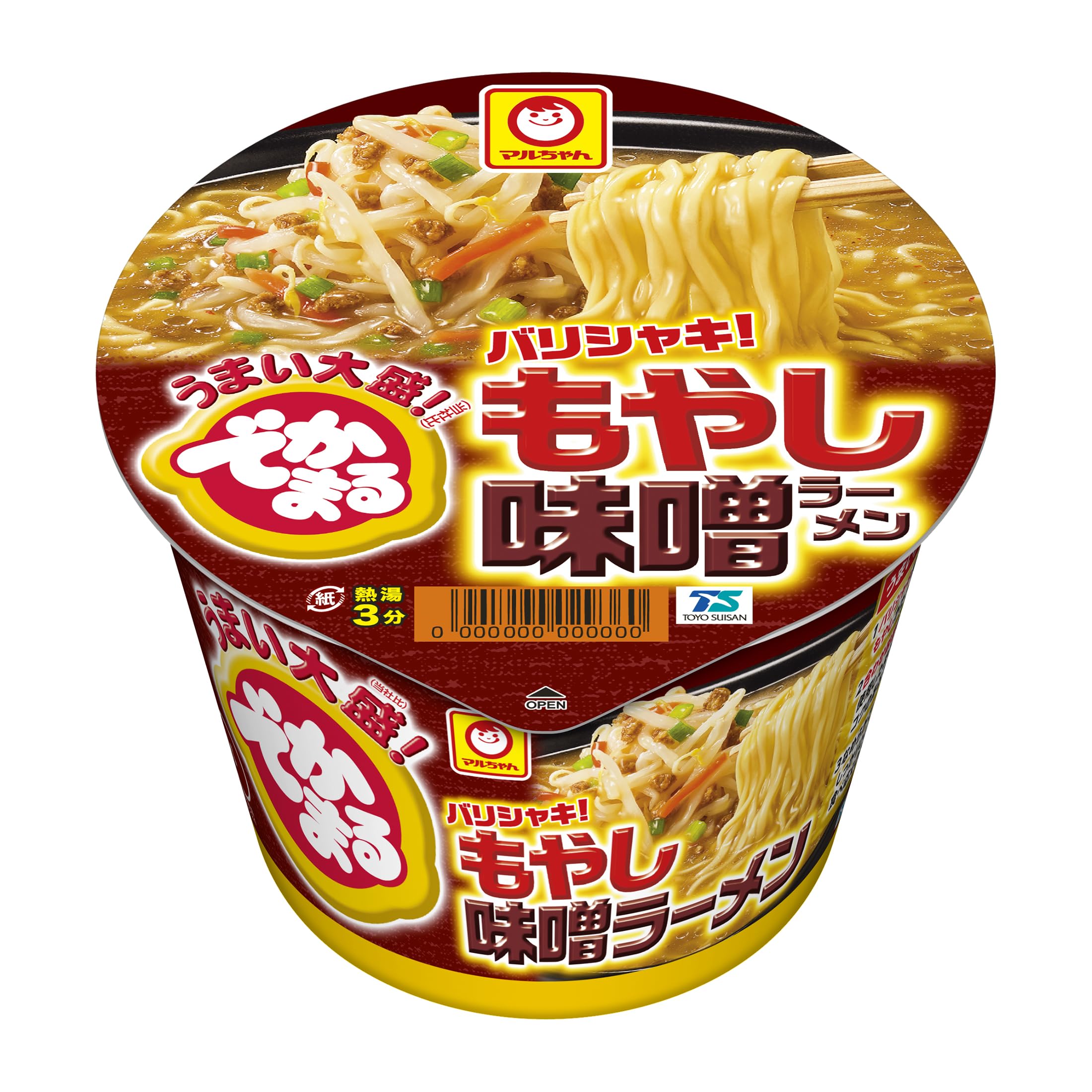 マルちゃん でかまる バリシャキ! もやし味噌ラーメン 161g×12個 ( 大盛り / 味噌ラーメン ) 即席 カップラーメン カップ麺 ( コクのある 赤白合わせ味噌 ) インスタントラーメン 東洋水産商品画像