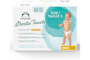 Amazon Brand - Mama Bear Gentle Touch Diapers, Size 5, 132 Count (4 packs of 33)