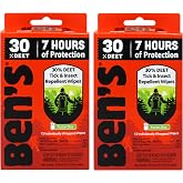 Ben's 30 Deet Mosquito Tick Insect &amp; Bug Repellent Field Wipes - 24 Pack
