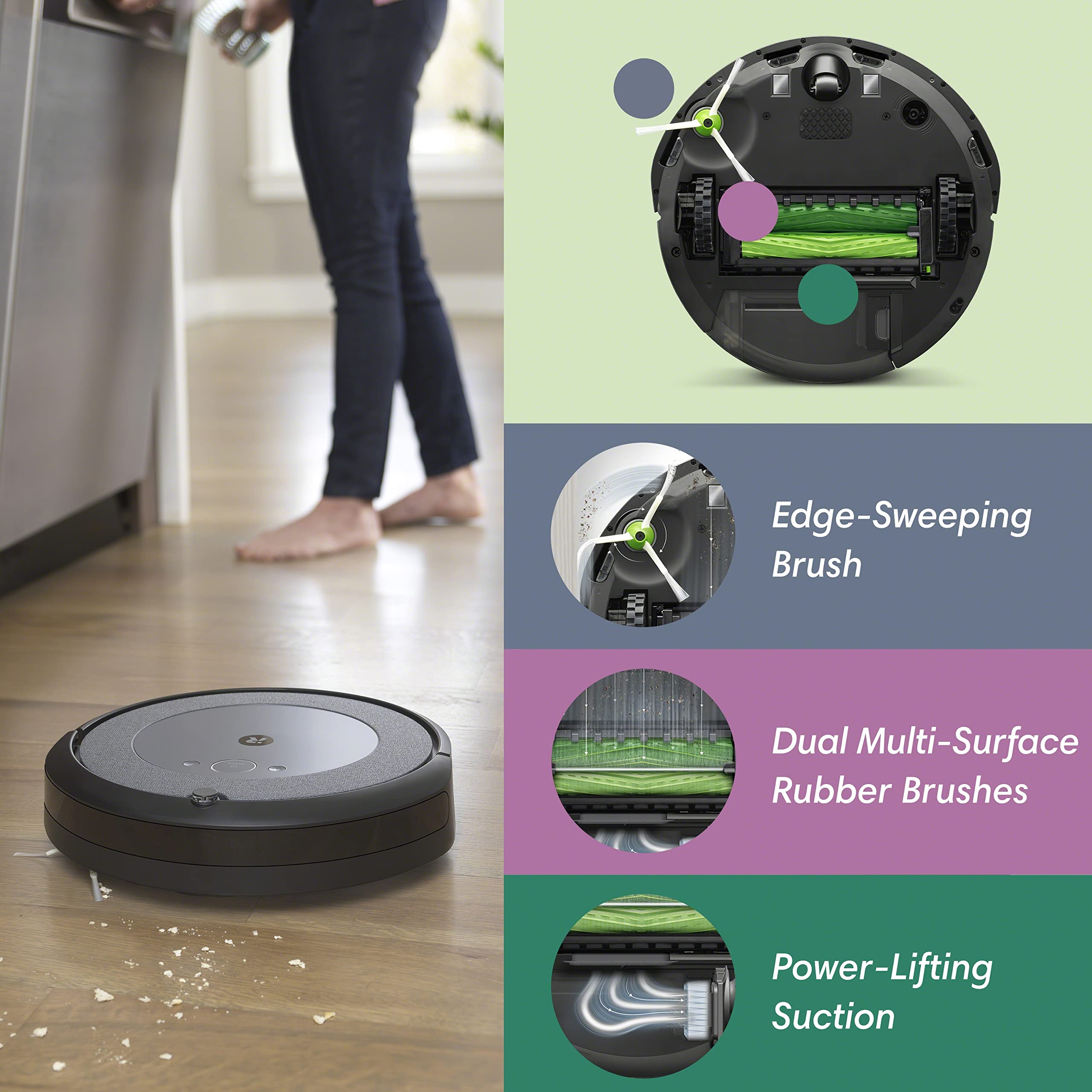 iRobot Roomba i4 EVO Wi-Fi Connected Robot Vacuum – Clean by Room with Smart Mapping Compatible with Alexa, Ideal for Pet Hair, Carpet and Hard Floors