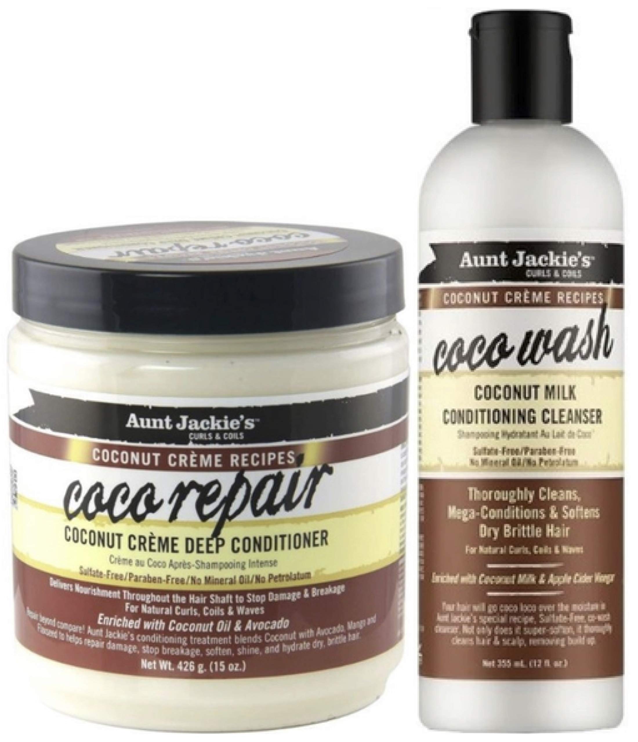 Aunt Jackie's Coco Repair 426g & Coco Wash 355ml
