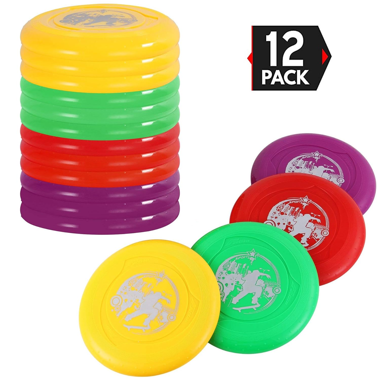 Amazoncom Liberty Imports Plastic Flying Disk Set For Outdoors