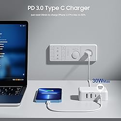 USB C Charger Block, 45W 4 Port USB C Fast Charging