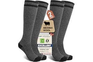 Merino Wool Compression Socks for Women Men (2/3 Pairs) Knee High Winter Thermal Thick Warm for Nurse Pregnant Travel