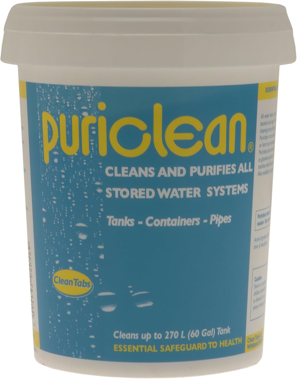 Clean Tabs Puri Water Cleaner and Purifier Blue 400 g Package varies