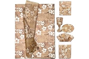 LIAPAWPAW Vintage Tan Almond Flower Pattern Tissue Paper 30 Sheets 20 x 14 In, Decorative Floral Gift Wrapping Tissue Paper for Gift Bag Stuffing Packaging Bouquet DIY Crafts Wedding Birthday Mother's day Party