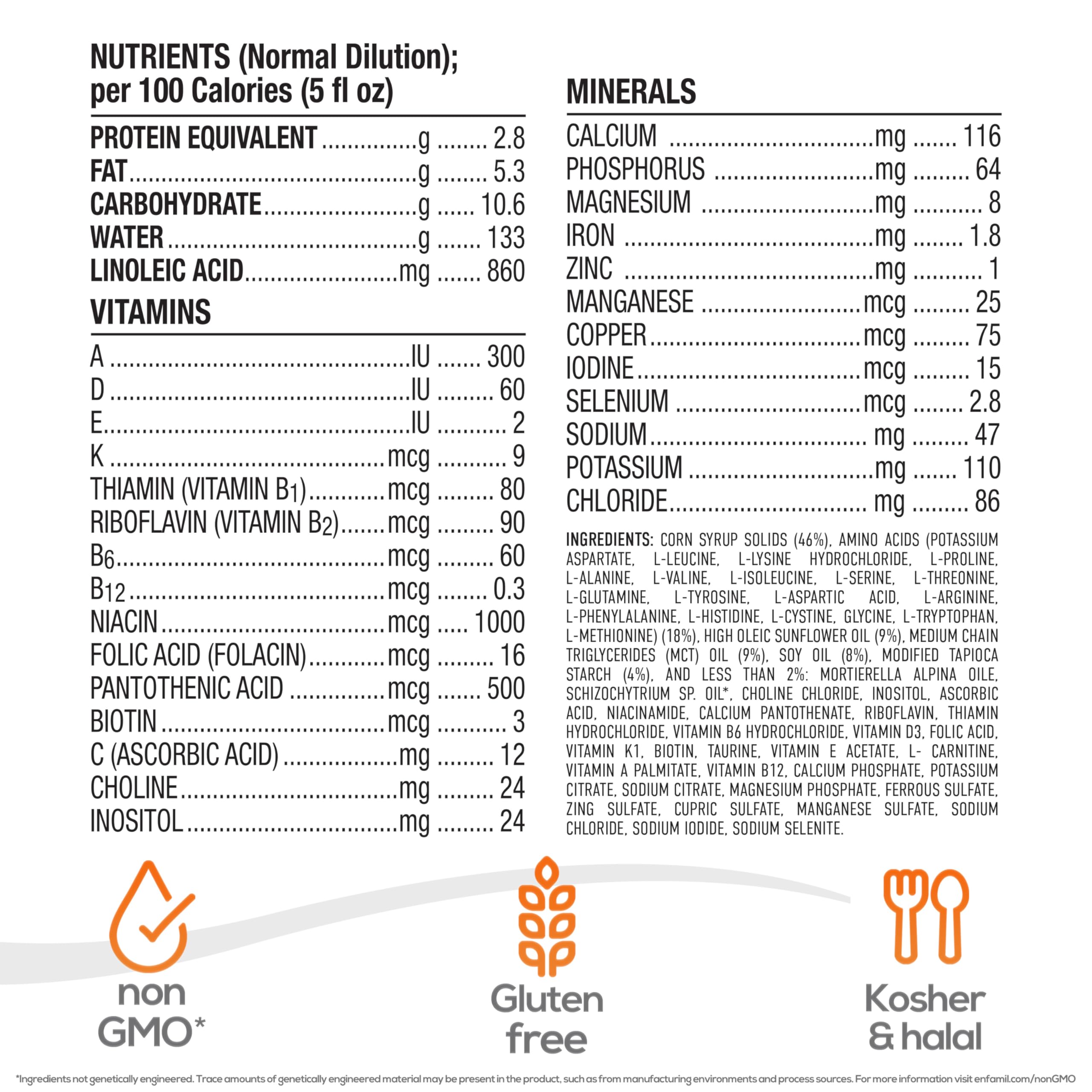 Enfamil PurAmino Hypoallergenic Infant Drink, for Severe Food Allergies, Omega-3 DHA, Iron, Immune Support, Powder Can, 14.1 Oz