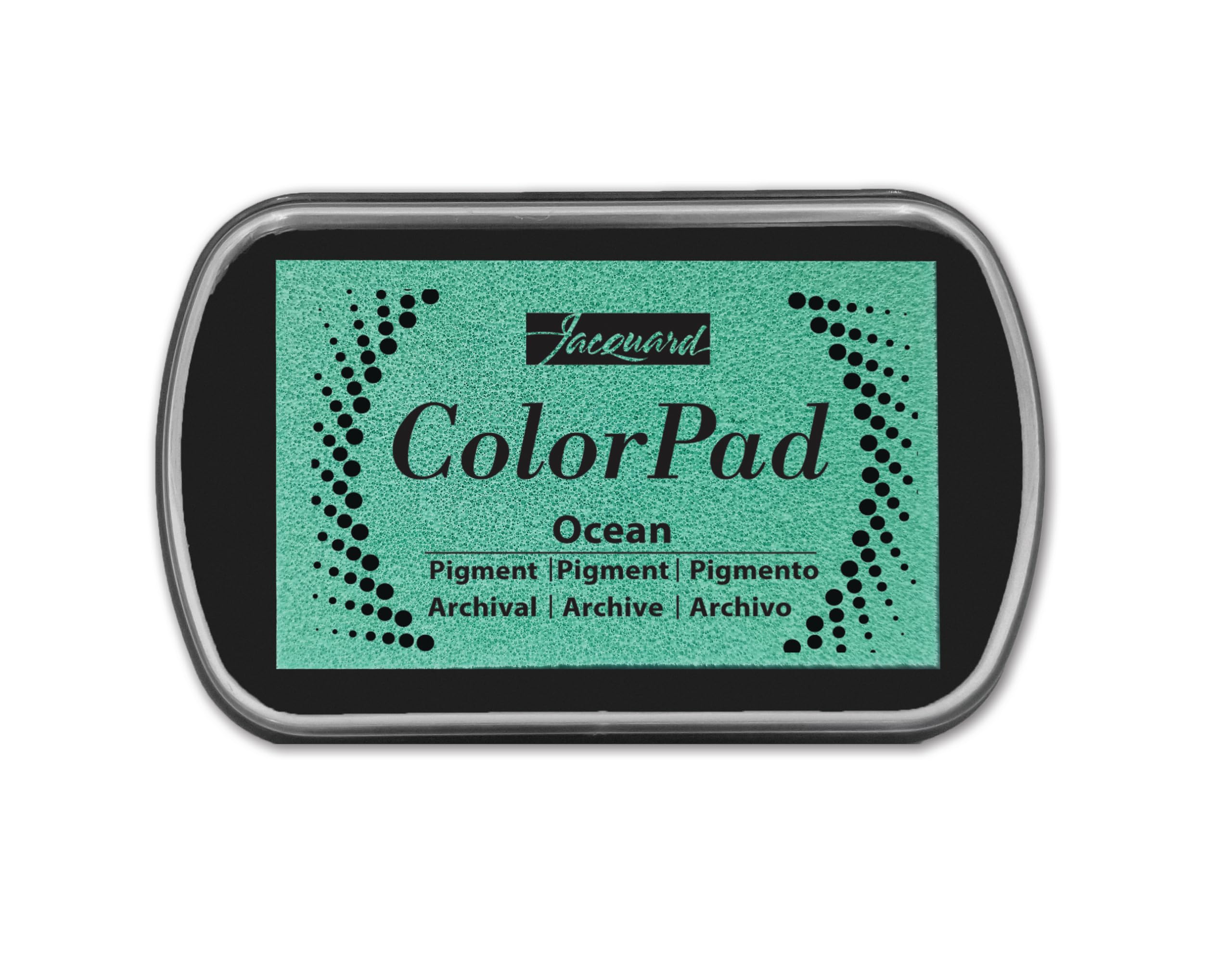 Jacquard ColorPad Pigment Ink Pad, Ocean Blue Slow Drying for Stamping and Embossing, Archival Quality for Fabric, Wood, and Paper Crafts