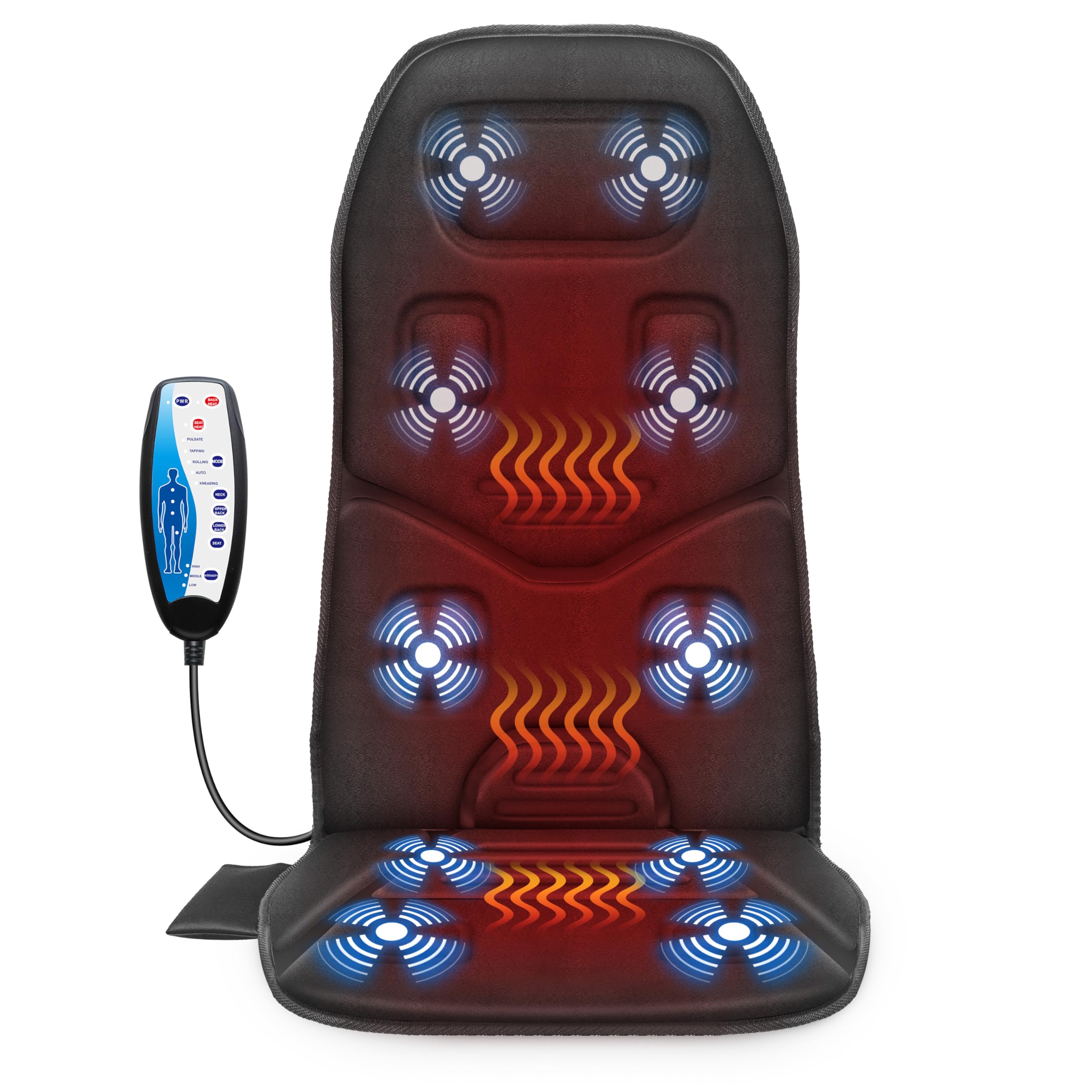Photo 1 of COMFIER Massage Seat Cushion with Heat - 10 Vibration Motors, Back Massager for Chair, ?Vibration Massage Only, Not Shiatsu/Rolling,Massage Chair Pad for Back Ideal Gifts for Men, Women (Renew)