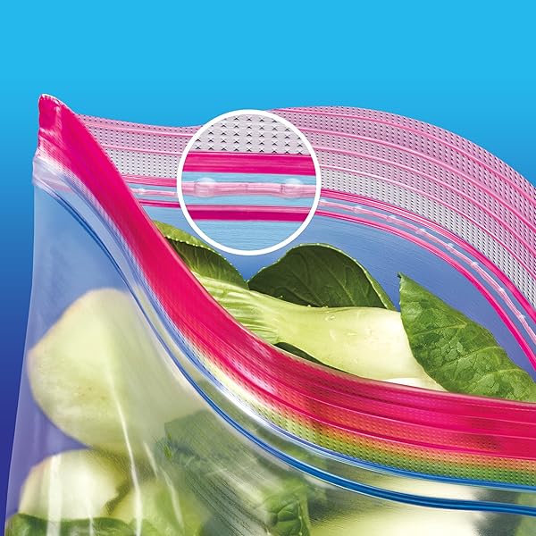 ZIPLOC HALF GALLON MARINADE FOOD STORAGE BAGS FOR MEAL PREP, GRIP ‘N SEAL TECHNOLOGY FOR EASIER GRIP, OPEN, AND CLOSE, 24 COUNT