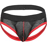 Linemoon Mens Jockstrap Sexy Underwear Athletic Supporters Mesh Jock Straps Male