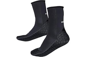 Dizokizo Neoprene Diving Water Socks, 3mm Beach Booties Anti-Slip Wetsuit Sand Socks for Snorkel Surfing Kayaking Swimming