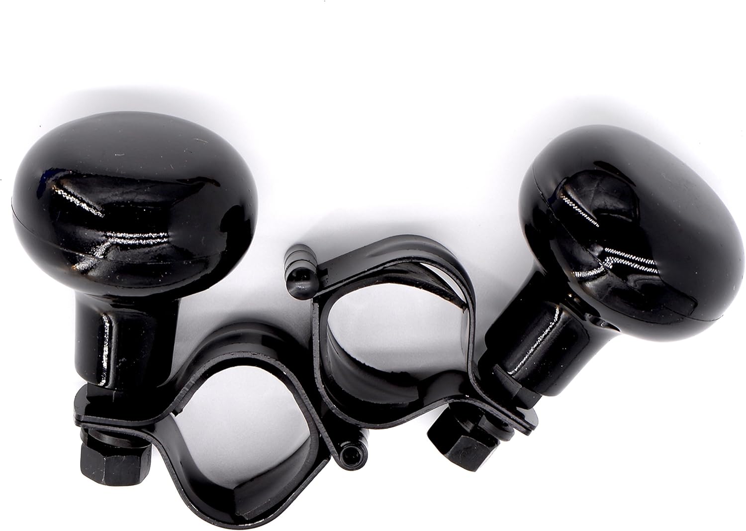 REBEL METTLE Power Handle [2 Pack] - Black - Car Steering Wheel Suicide Spinner Knob for All Vehicles [Car, Truck, Van, Forklift, Mower, Tractor, Farm/Heavy Equipment, etc.]- Easy Turn Steering Ball: Home & Kitchen