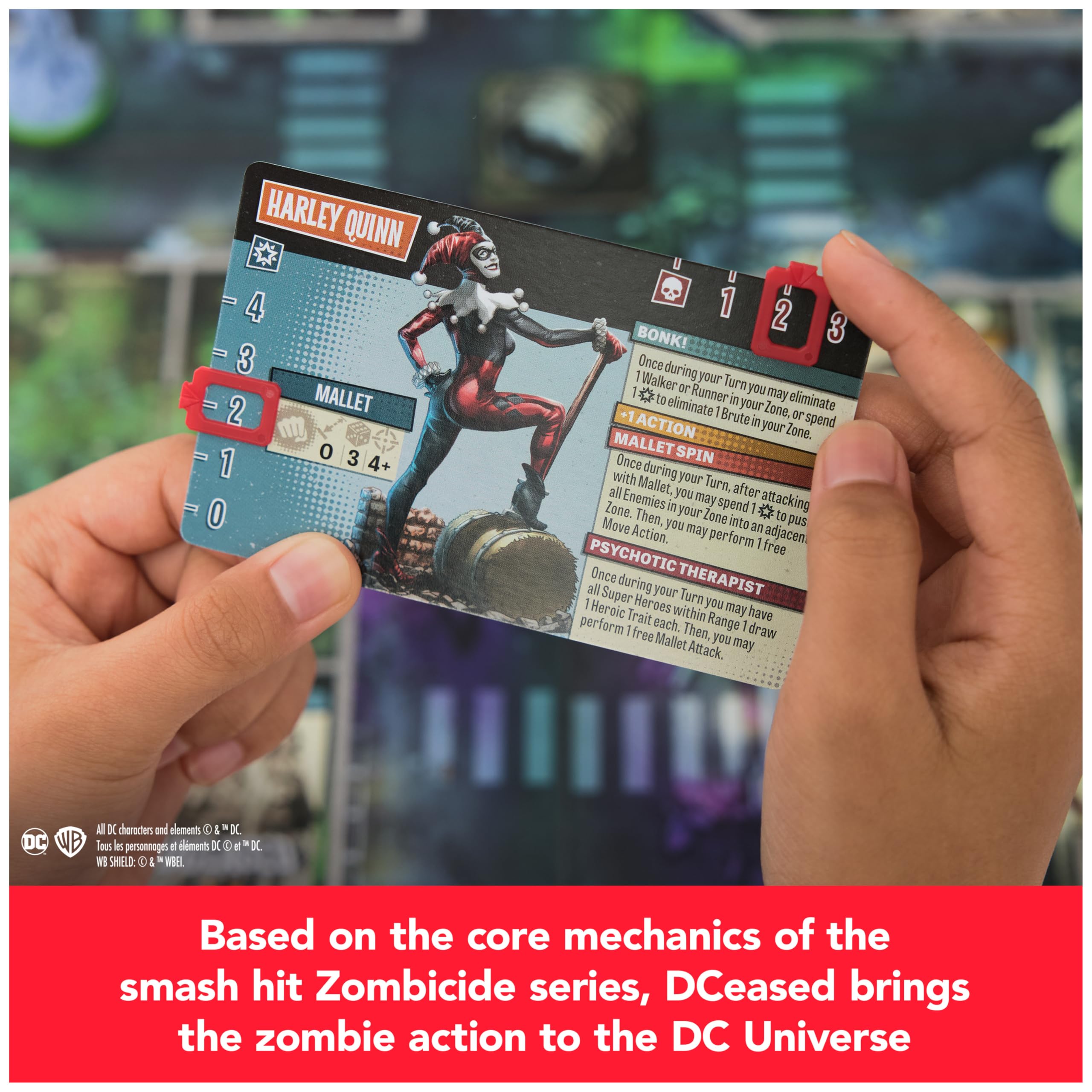 Spin Master Games, DCeased: Gotham City Outbreak, Part of The Zombicide Collection, Collectible DC Comics Miniatures, Strategy Board Game, for Adults & Teens, 1-4 Players, for Ages 14 & Up