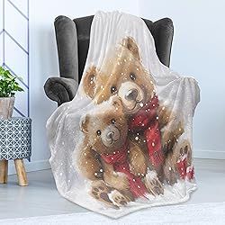Ambesonne Christmas Throw Blanket, Classic Oil