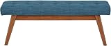 Amazon Basics Modern Padded Upholstered Bench Navy Blue 112 cm view 5