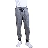 Brooklyn Athletics Mens Fleece Jogger Pants Active Zipper Pocket Sweatpants