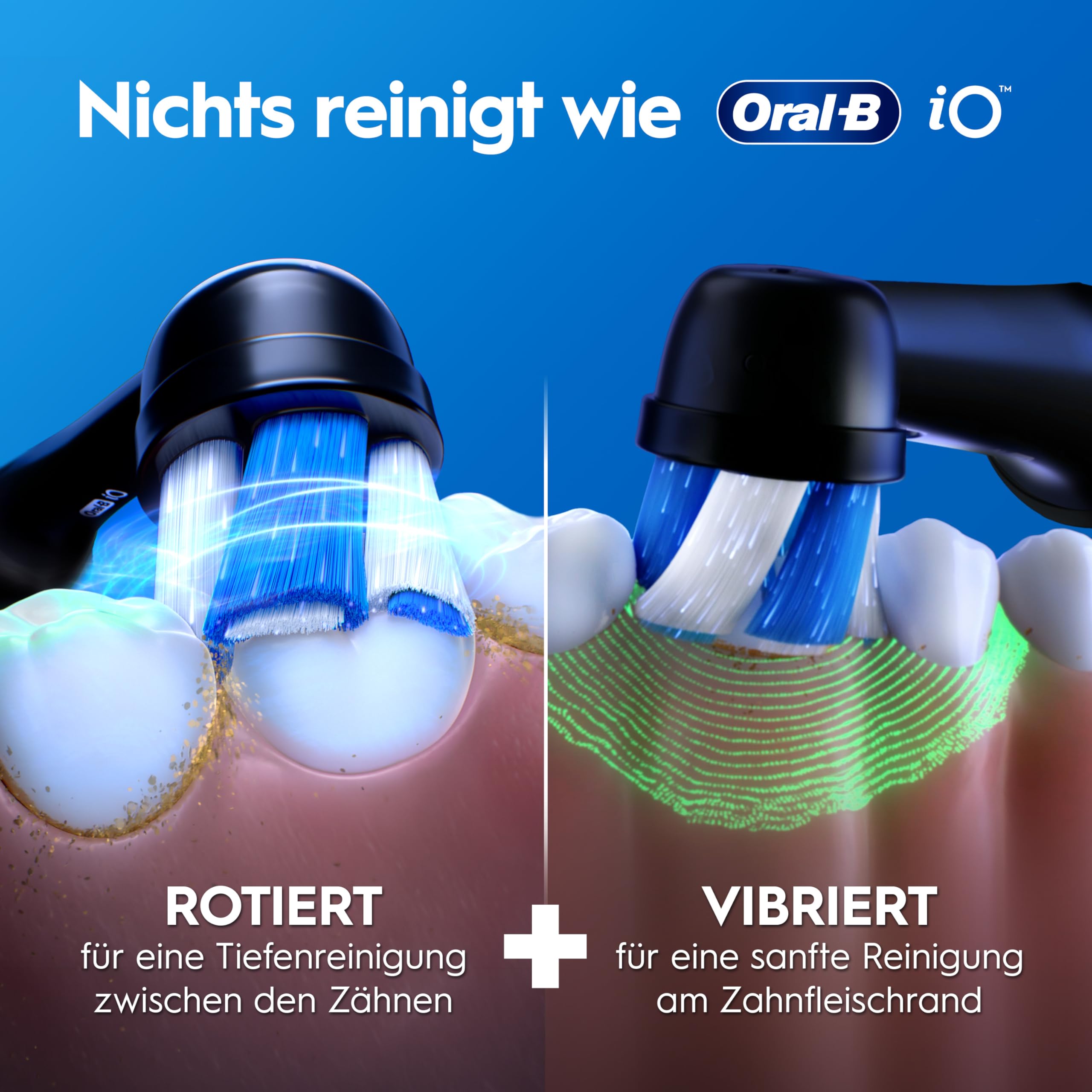 Oral-B iO Series 2 Elektrische Zahnbürste — Electric Toothbrush, Inkl. 1 Aufsteckbürste, Reise-Etui — 3 Putzmodi für Zahnpflege, GUT GETESTET (2,2) von STIFTUNG WARENTEST, Designed by Braun, Grün 5