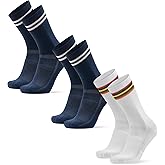 DANISH ENDURANCE Cycling Socks, Crew Length, Breathable, Cushioned, Biking Socks for Men & Women, 3 & 5-Pack