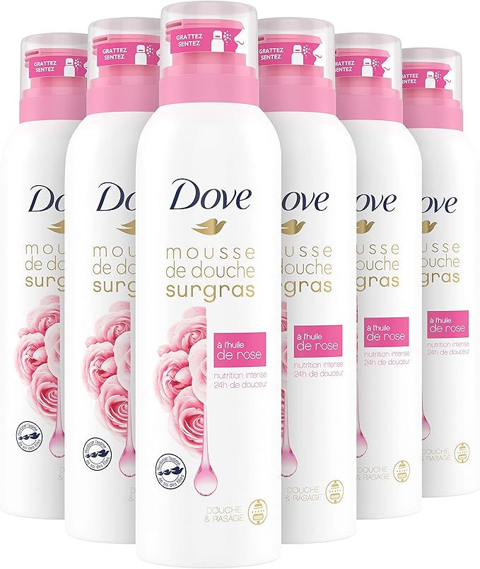 Dove Rose Oil Shower Mousse, 200 ml, Pack of 6 Amazon.co.uk Beauty