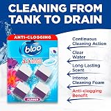 Bloo 3in1 Toilet Blocks Pack of 4 Limescale Remover Fresh Flowers view 2