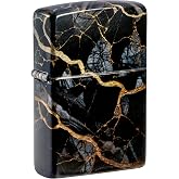 Zippo Fusion Marble Design 540 Tumbled Chrome Pocket Lighter