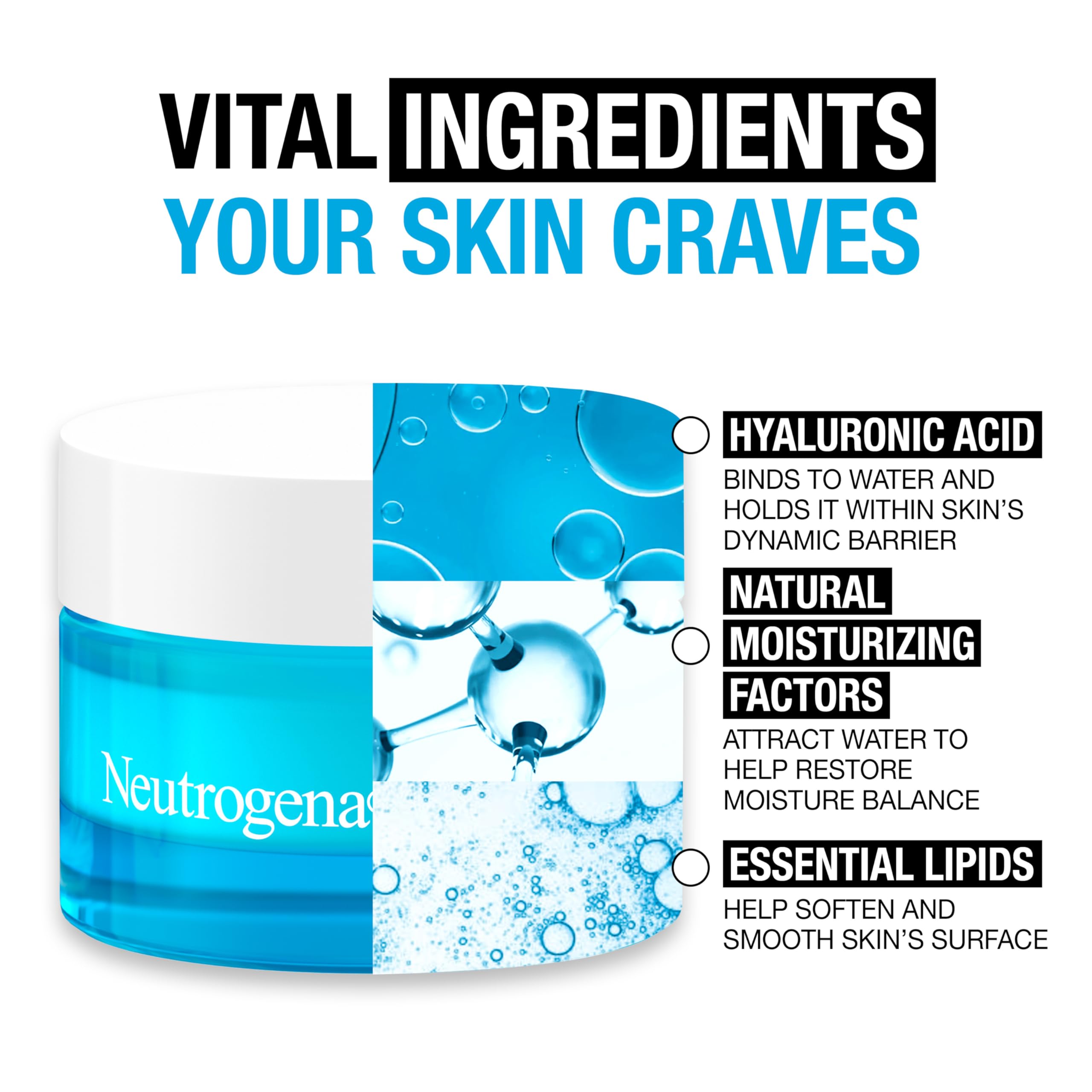 Neutrogena Hydro Boost Skincare Set, Hydro Boost Fragrance Free Gel Cream Face Moisturizer, 1.7 fl oz, & Trial Size Hydro Boost Fragrance Free Hydrating Gel Facial Cleanser, 0.5 fl oz