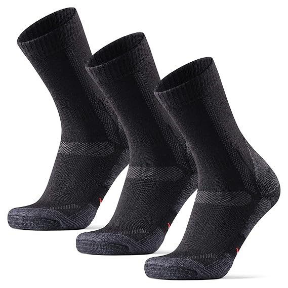 Buy Danish Endurance Merino Wool Hiking Walking Socks 3 Pack For Men Women Kids Trekking Work Outdoor Black Grey Us Women 5 7 Us Men 3 5 6 At Amazon In
