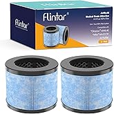 Flintar C102 Replacement Filter, Compatible with Miko Ibuki Air Purifier C102, MA-01, MA-04 and Okaysou AirMic 4S Air Purifier, High Efficiency Activated Carbon and Air Filter Set, 2-Pack