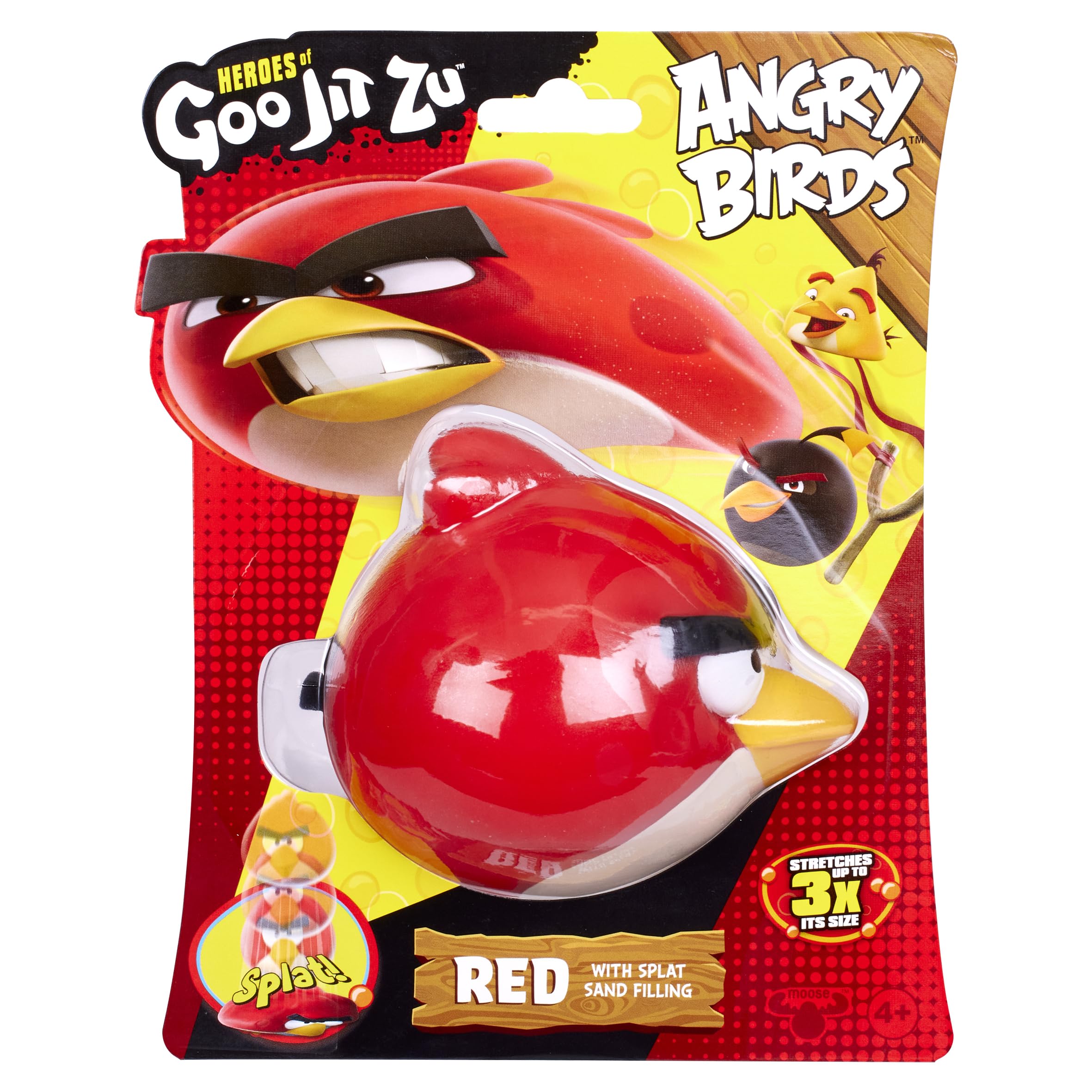 Heroes of Goo Jit Zu Angry Birds Red! Splat ball toys with scrunchy sand filling! Always return to size and shape.