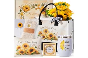 Sunflower Birthday Gifts for Mom,Get Well Soon Self Care Package Box for Her, Encouragement Thinking of You Basket Sending Su