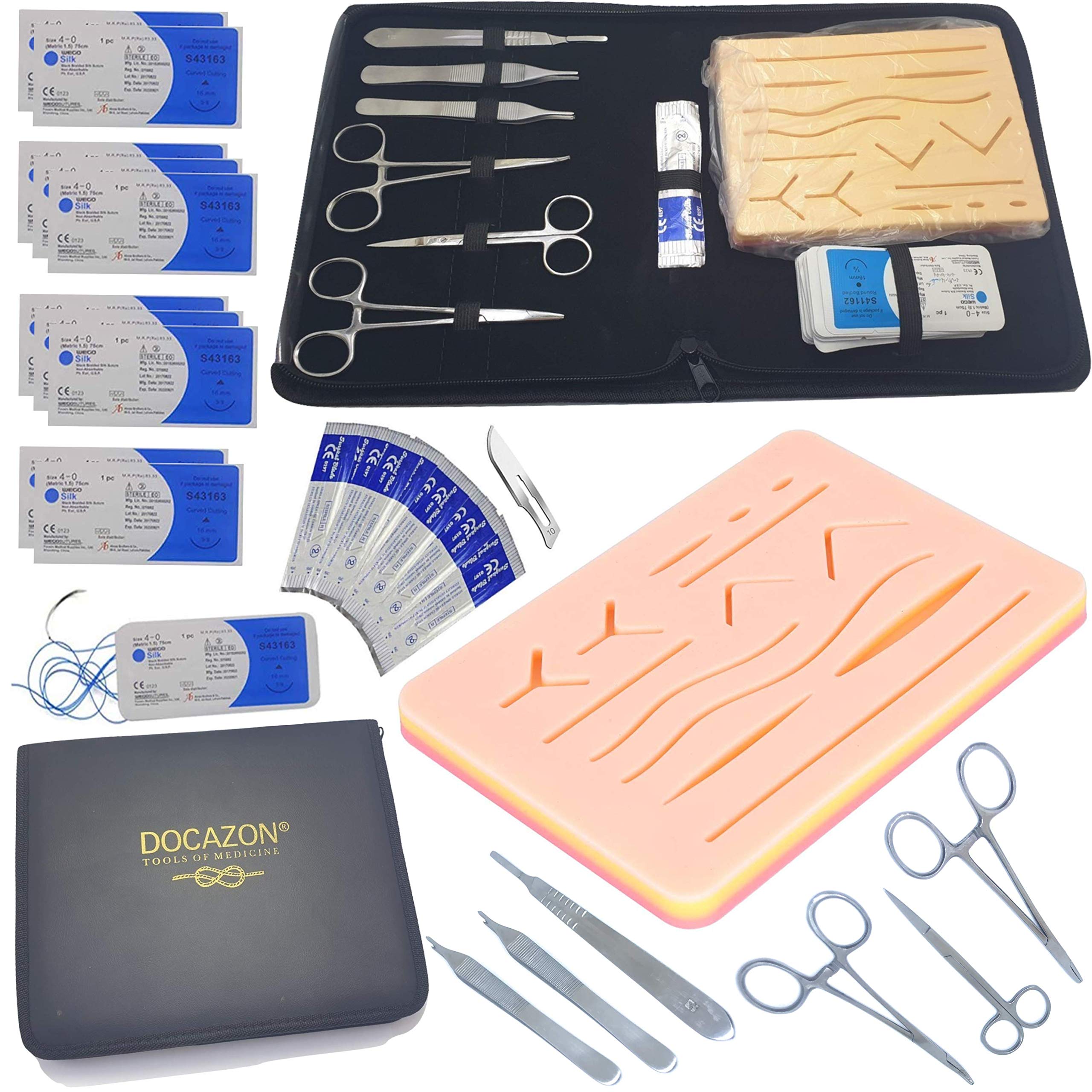 Buy DOCAZON Complete Suture Set (Large Suture Pad w/ 20 Sutures, 6