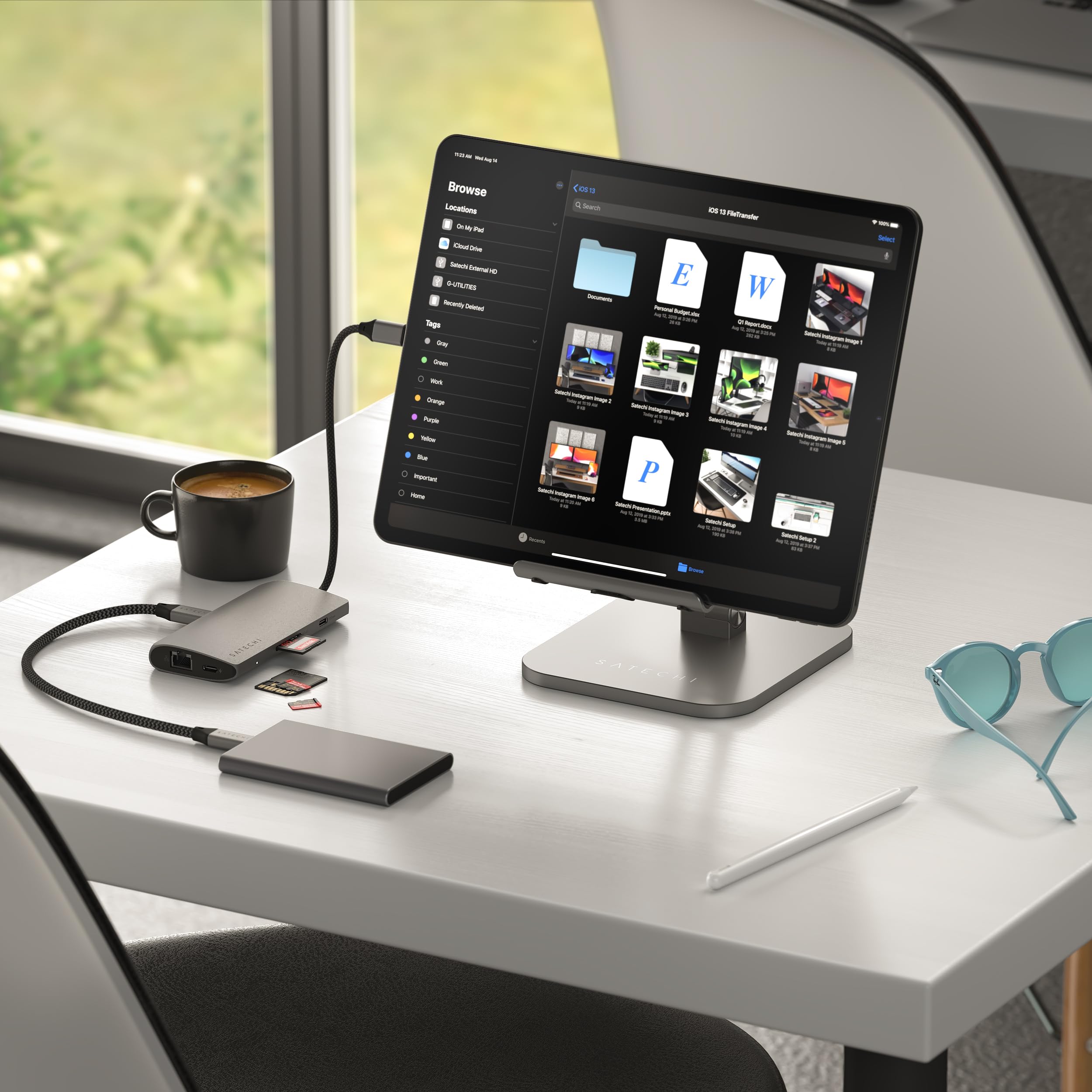 SATECHI 8-in-1 USB-C Hub Multiport Adapter V3, 8K@60Hz HDMI, 100W Ladeleistung, 4X USB-Datenanschlüsse, Ethernet, SD Kartenleser, für Laptop, MacBook Air & Pro M5 M4, iPad, Windows – Space Grau 7