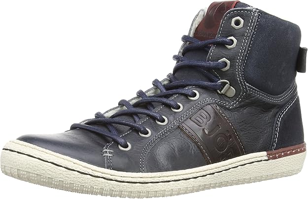 Bjorn Men�s Alec Fur HighTop, Navy/Burgundy, 6.5 UK