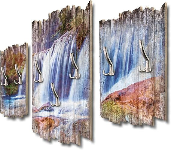 Kreative Feder Wasserfallpanorama Designer Wandgarderobe Flurgarderobe