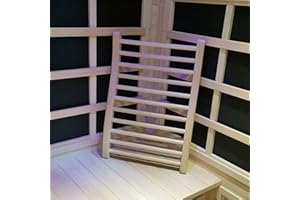 Xmatch Sauna Backrest, Natural Wood Hemlock, No Stains, Non-Toxic, 13"(W) x 20.5"(H)